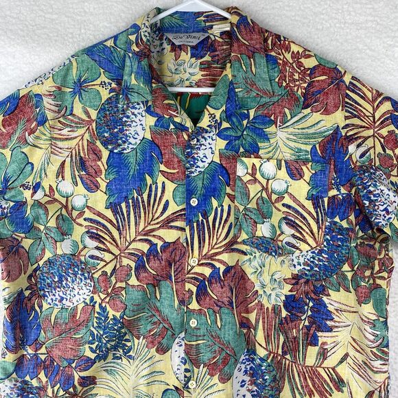 Da Vinci California Hawaiian Shirt Mens Size 1X XL Tropical Reverse Print USA - Picture 4 of 16